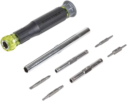 Vista 10 de Klein Tools 32314 Destornillador electrónico, 14 en 1 con 8 puntas de precisión, ranurado, Phillips y brocas TORX a prueba de manipulación, 6 llaves