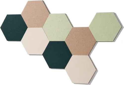 Vista 10 de LAJAR 8 piezas de baldosas de tablero de anuncios de fieltro autoadhesivas (grandes), azulejos de pared de tablero de pines de fieltro de color Rosa