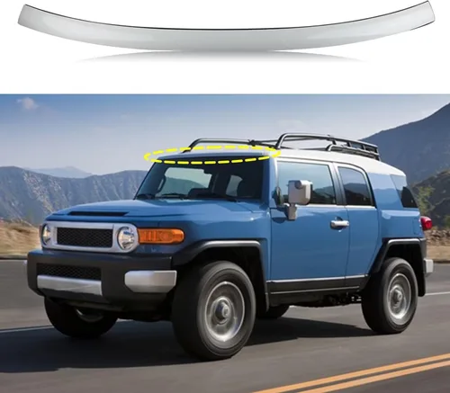Moldura de parabrisas exterior superior delantero para Toyota FJ Cruiser 2007-2014 con moldura lateral color blanco 75503-35061-A0