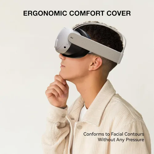 Vista 5 de APEXINNO VR Silicone Face Pad Cover for Meta Quest 3 Original Headset Accessories, Face Cushion Mask for Oculus Quest 3 Headset Face Pad, Breathable