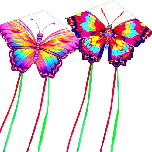 Vista 7 de HENGDA KITE 2 Pack Butterfly Kite,for Kids and Adults,Easy to Fly,Excellent Fabric and Structure Design,The Pictures are Beautiful in high