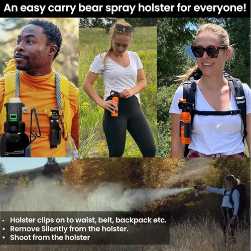 Vista 5 de UDAP Pepper Power Magnum Bear Spray Self Defense Deterrent with Holster for Camping, Hiking, Fishing, Powerful Blast Pattern, 30 ft Fog Barrier
