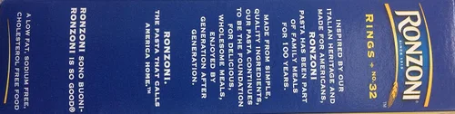 Vista 4 de Ronzoni Anillos de macarrones enriquecidos sin OMG, 16 onzas, paquete de 3.