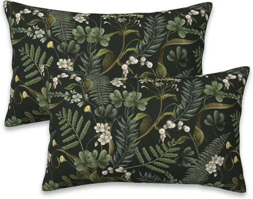 Vista 16 de Fundas de almohada Naqiuli azules florales de 16x16 pulgadas, juego de 2 fundas de almohada decorativas, fundas de cojín para dormitorio, sala