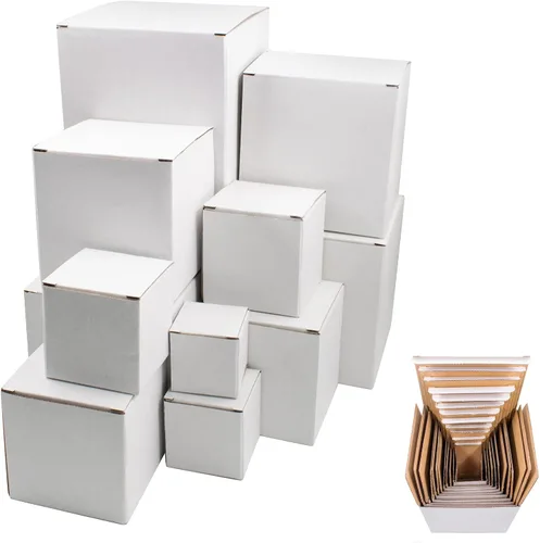 KeaJuidy 12 piezas Cajas de Regalo de Broma Anidadas Cajas de Regalo de Tamaños Variados Caja Sorpresa Cuadrada Divertido Regalo de Broma Cartones