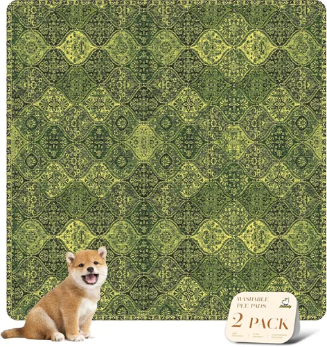 Vista 29 de nunubaby Almohadillas reutilizables para orina de perros, para jaulas y pisos, Almohadillas lavables para orina de perros, elegantes, Beige