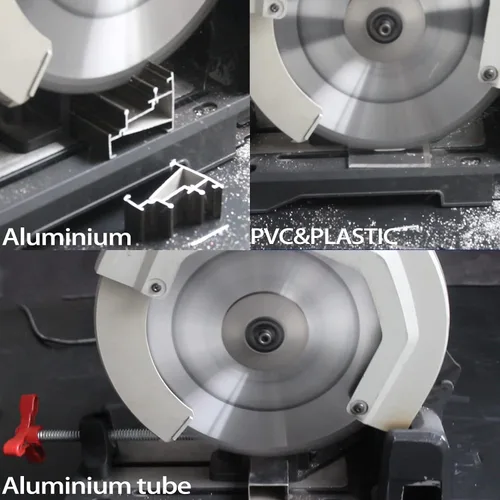 Vista 6 de Yolan Hoja de sierra circular de corte de aluminio de 10 pulgadas, dientes TCG con punta de carburo 100T, eje de 5/8", para sierra de mesa y sierra