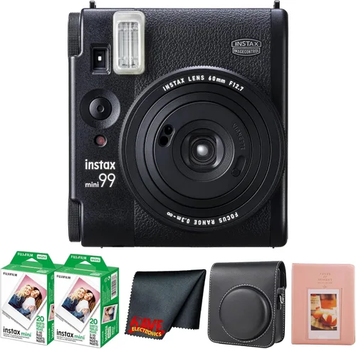 Vista 13 de FUJIFILM INSTAX Mini 99 - Cámara instantánea de 20 hojas Para fiestas, eventos y fotos instantáneas Incluye funda para cámara, álbum de fotos Negro