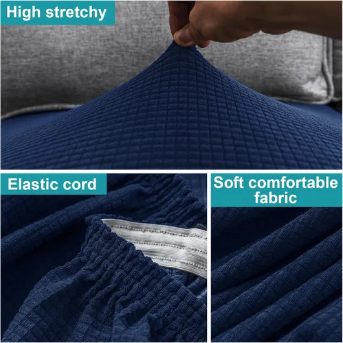 Vista 3 de LiveGo Funda de cojín para sofá de patio, impermeable, de repuesto, para muebles de patio, fundas de asiento de silla, protector suave y flexible