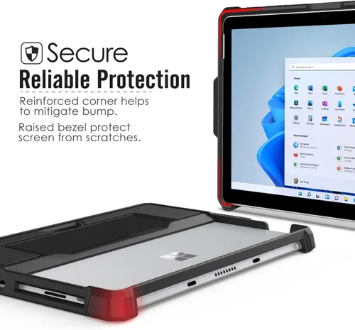 Vista 3 de MoKo Funda compatible con Microsoft Surface Go 4 / Surface Go 3 / Surface Go 2 / Surface Go Funda protectora todo en uno con soporte para bolígrafo