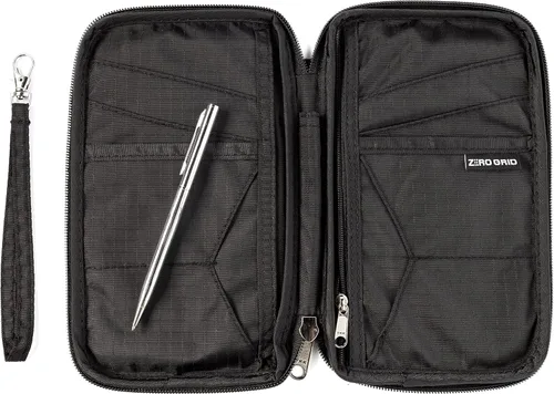 Zero Grid Passport Wallet - Travel Document Holder wRFID Blocking