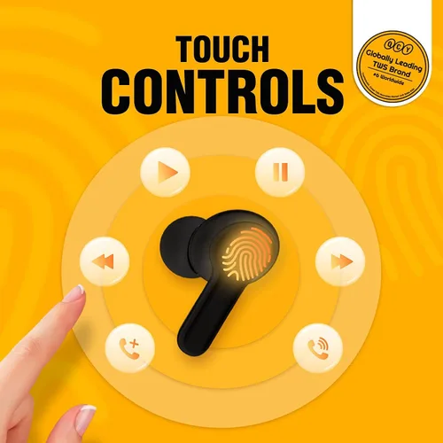 Vista 5 de QCY T13 - Auriculares inalámbricos verdaderos Bluetooth 5.1 con control táctil con funda de carga, auriculares estéreo impermeables, auriculares