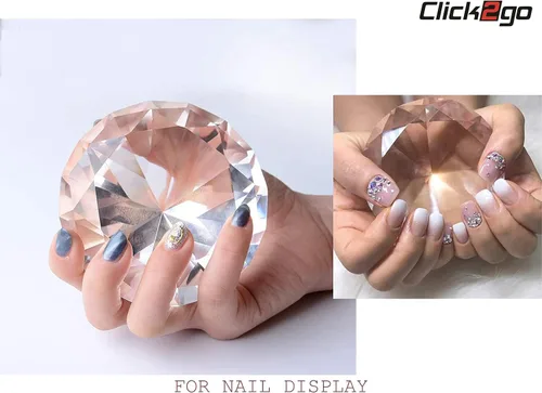 Vista 3 de Pisapapeles de cristal transparente con forma de diamante de 4.724 in – Decoración de oficina en casa y centros de mesa de boda con caja de regalo