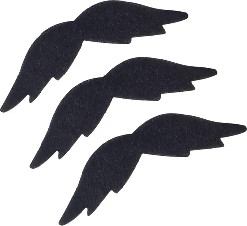 Vista 3 de HESTYA 48 piezas de bigotes falsos a granel, autoadhesivas, novedad de bigotes, calcomanías de bigotes de pirata francés, disfraz de barba