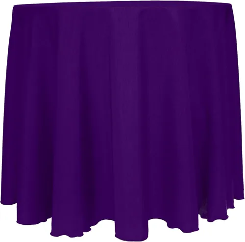 Vista 48 de Ultimate Textile Mantel redondo reversible Shantung Satin Majestic de 114 pulgadas, color verde cazador