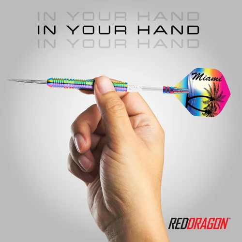 Vista 5 de RED DRAGON Darts - Miami - 22g, 24g, 26g, Professional Tungsten Darts Set with Flights and Stems