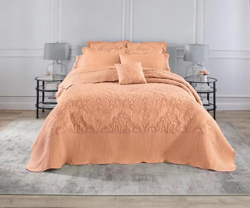 Vista 15 de BrylaneHome Ropa de cama ligera para todas las estaciones, moderna Amelia acolchada Damasco de gran tamaño, colcha ultra suave - King, Seaglass