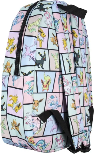 Vista 3 de Bioworld Mochila Pokemon Eevee Evolutions para portátil, mochila de viaje, multicolor