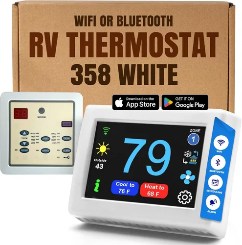 Vista 15 de MICRO-AIR EasyTouch - Termostato digital de repuesto para autocaravana, programable y fiable, habilitado para WiFi y Bluetooth, termostato