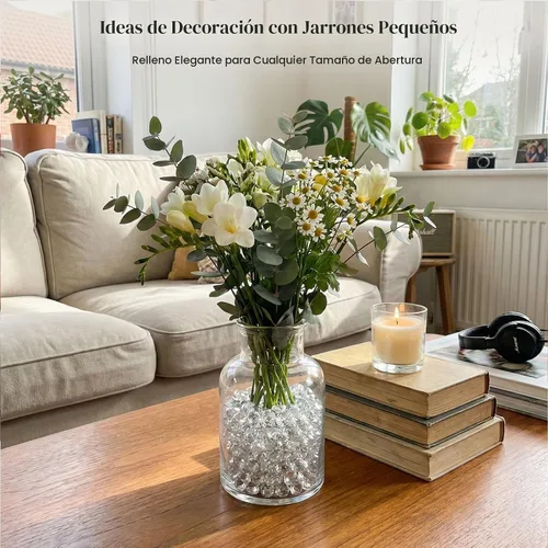 Vista 7 de FUTUREPLUSX Diamantes falsos, 2000 piezas de diamantes de imitación de cristal falso para rellenos de jarrones, bodas, despedidas de soltera