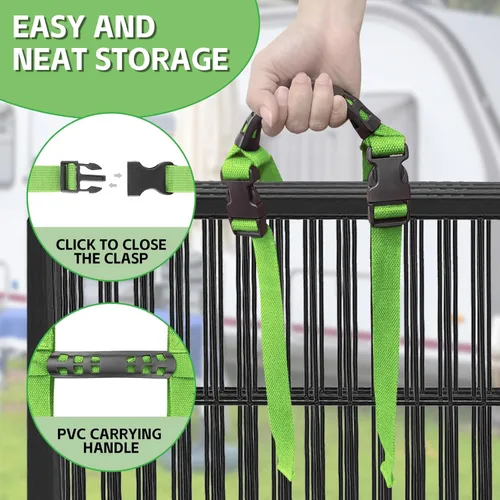 Vista 4 de Corralito para perros de fácil transporte, 1 paquete (más verde) para 6 paneles, 8 paneles, 12 paneles, 16 paneles de todas las alturas, adecuado