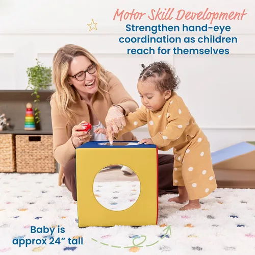 Vista 4 de ECR4Kids SoftZone cubo espejo, juguete sensorial, varios