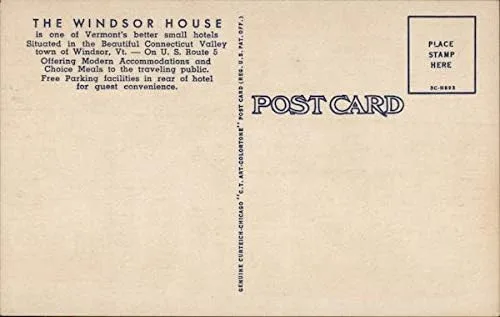 Vista 2 de The Windsor House Windsor, Vermont VT Original Antique Postcard