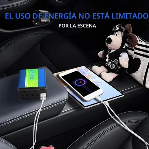 Vista 6 de 150W inversor de corriente 12V DC a 120V AC enchufe adaptador de enchufe de coche toma de corriente con 2 salidas de CA, para vehículos, salida