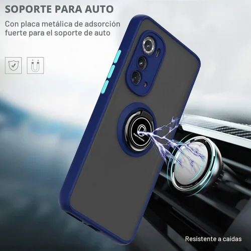 Vista 4 de TJS Funda compatible con Motorola Moto Edge 2022 (negro)