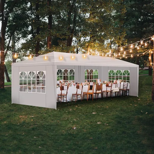 Vista 14 de Toldo de Gazebo para Exteriores, Carpa para Fiestas de Boda, Tienda de Refugio para Campamento, Refugio Instantáneo Comercial, Tienda Impermeable