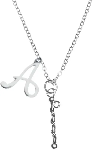 Collar personalizado con inicial giratoria, joyería giratoria, colgante de bastón para baton twirler y majorettes