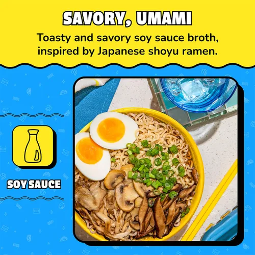 Vista 4 de Maruchan Salsa de soja Ramen, fideos Ramen instantáneos, comidas listas para comer, 3 onzas, 24
