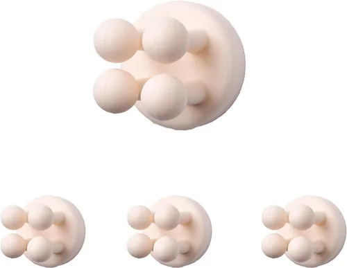 Vista 12 de 6 soportes para cepillos de dientes autoadhesivos impermeables de silicona, multifunción, montado en la pared, soporte para enchufe de un solo