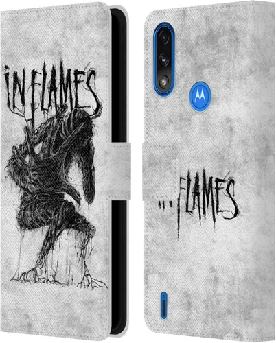 Vista 13 de Head Case Designs Officially Licensed in Flames Adventures Metal Grunge Leather Book Wallet Case Cover Compatible with Moto E7 Power/Moto E7i Power