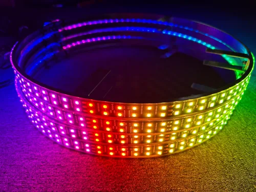 Vista 7 de Kit de luz LED de doble fila de 15.5 pulgadas de color para anillo de rueda, flujo de baile, IP68, impermeable, más brillante, luz estroboscópica