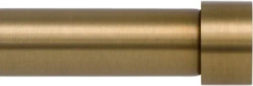 Ivilon Barra de cortina corta para ventana lateral, diseño de tapa de extremo, poste de 1 pulgada. Color dorado cálido de 16 a 28 pulgadas