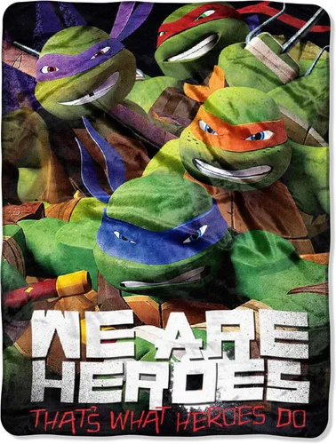 Vista 17 de Northwest Manta Micro Raschel Teenage Mutant Ninja Turtles, 46 x 60 pulgadas, Cowabunga Dudes