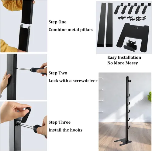 Vista 5 de Soporte de vacío para Dyson, soporte de metal estable compatible con Dyson V15 V12 V11 V10 V8 V7 V6 Aspiradoras inalámbricas, funciona con estación