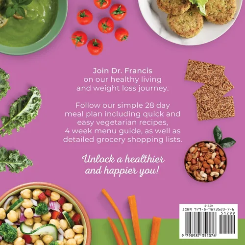 Vista 2 de Eating Healthy with Dr. Francis 28 Day Vegetarian Weight Loss Meal Plan