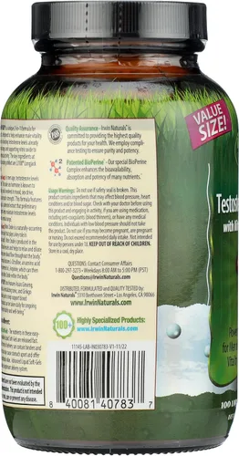 Vista 4 de Irwin Naturals Testosterona Hasta Rojo 100 Sgels