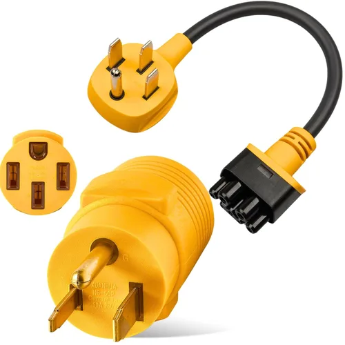MECMO Adaptador NEMA 14-50 para cargador móvil Tesla Gen 2, adaptador inteligente 14-50P, conector móvil Gen II, enchufe de soldador de 3 clavijas