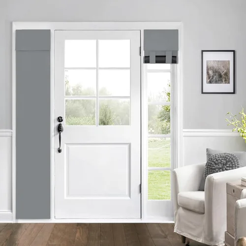 Vista 28 de Cortinas para puerta de aula, cortina de ventana con protección total de privacidad, panel de ventana opaco sólido, para puertas de vidrio, puertas