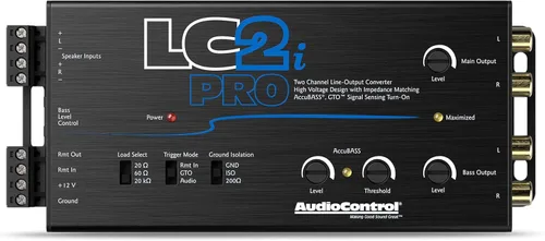 Vista 4 de AudioControl LC2i PRO - Convertidor de salida de línea de 2 canales con sensor de señal GTO y AccuBASS