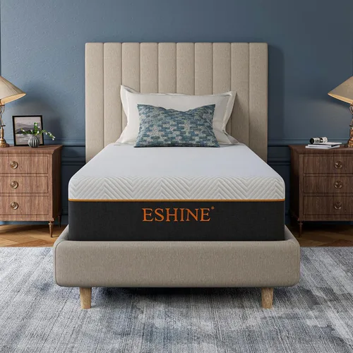 Vista 17 de ESHINE Colchón de espuma viscoelástica de 14 pulgadas en una caja para dolor de espalda y alivio de presión, certificado CertiPUR-US, color gris