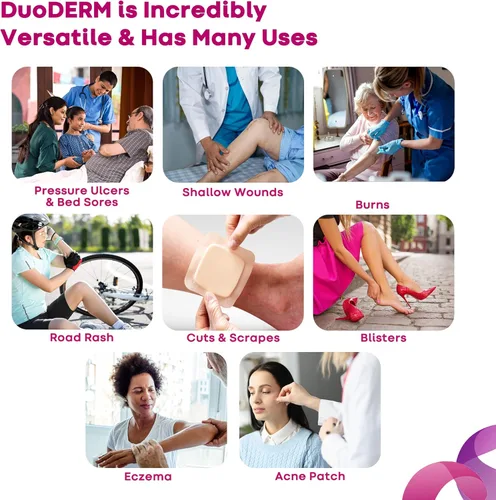 Vista 5 de Convatec DuoDERM - Gel de control extra fino, fórmula de 4 x 4 pulgadas, apósito adhesivo estéril hidrocoloide para heridas superficiales, baja