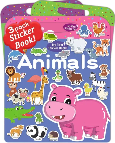 Vista 16 de Benresive Libro de calcomanías reutilizables para niños pequeños, 3 juegos de calcomanías para niños, libro de calcomanías para niños pequeños