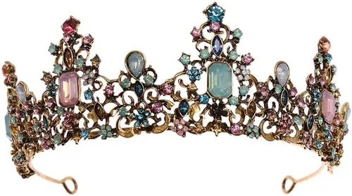 hair jewelry crown tiaras for women Baroque Retro Princess Headdress Tiara Bridal Crown For Women Crystal Queen Selection Hair Band Party Birthday
