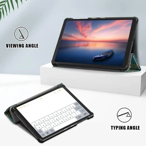 Vista 6 de Galaxy Tab A7 Lite 8.7 pulgadas SM-T225/T220 Trifold Case 2021 Modelo 2021 Ultra Delgada Funda Folio Ligero con Soporte Multi-Ángulo Delgado Cuero