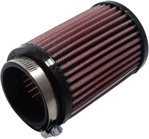 K&N Filtro de aire universal con abrazadera original de alto flujo: alto rendimiento, premium, lavable: diámetro de brida: 2.4375 pulgadas, altura