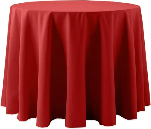 Vista 33 de ULTIMATE TEXTILE Cotton-Feel - Mantel redondo de comedor fino de 72 pulgadas, color verde salvia